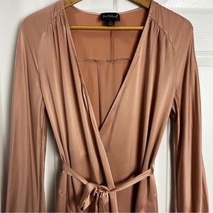 Soma Satin Robe in Dusty Rose